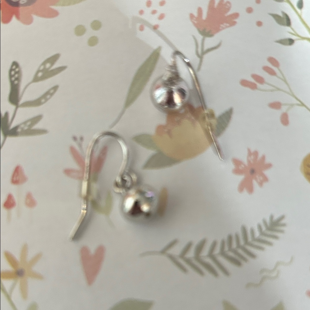 Chic Silver Ball Drop Earrings - image 1